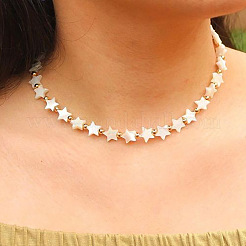 Bohemian Brass & Natural Shell Beaded Necklaces&nbsp;FS-WG548F2-02