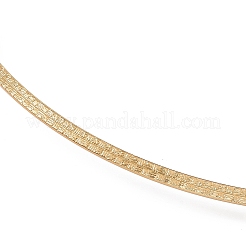 PVD Vacuum Plating 304 Stainless Steel Textured Wire Necklace Making&nbsp;STAS-B036-03G