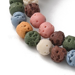 Synthetic Lava Rock Dyed Beads Strands&nbsp;G-H311-08D-10