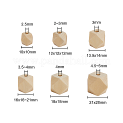 Faceted Unfinished Wood Beads&nbsp;WOOD-CJ0001-07