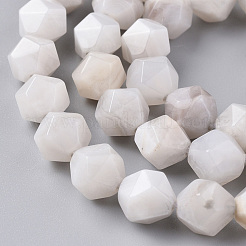 Natural White Crazy Lace Agate Beads Strands&nbsp;G-F668-03-8mm