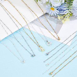 12Pcs 3 Colors 1.5MM 304 Stainless Steel Satellite Chain Necklaces&nbsp;MAK-BBC0001-29