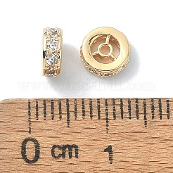 Brass Micro Pave Cubic Zirconia Beads&nbsp;KK-A194-14G