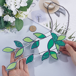 1 Set Plant Acrylic Leaf Window Hanging Decorations&nbsp;AJEW-GF0009-95