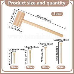 80Pcs 4 Styles Bamboo Golf Tacks&nbsp;FIND-GO0004-65