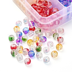 360Pcs 8 Colors Transparent Spray Painted Glass Beads Strands&nbsp;GLAA-YW0001-48