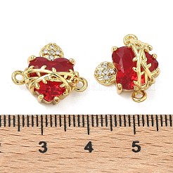Brass Pave Cubic Zirconia Charms&nbsp;KK-F933-07A-G