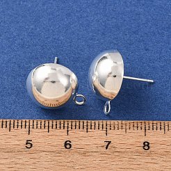 Brass Stud Earring Findings&nbsp;KK-G604-01S-07