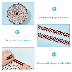 about 10.5~11 yards Ethnic Style Polycotton Jacquard Leaf Ribbons&nbsp;OCOR-GO0001-15A