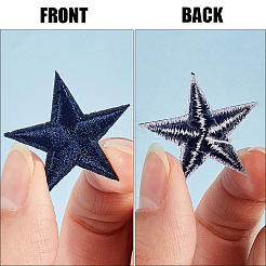 50Pcs Star Shape Polyester Embroidery Applqiues&nbsp;PATC-GF0001-32A