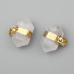 Natural Quartz Crystal Double Terminated Pointed Pendants&nbsp;G-P049-05G
