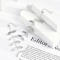 304 Stainless Steel Leaf Stud Earrings for Women&nbsp;EJEW-R008-02P