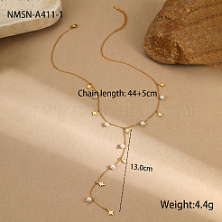 304 Stainless Steel & Plastic Star Y Tassel Necklaces for Women&nbsp;WGA1DD9-01