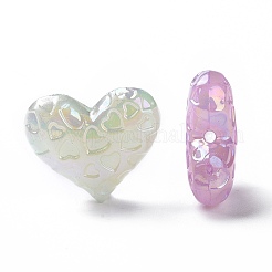 UV Plating Rainbow Iridescent Luminous Acrylic Beads&nbsp;OACR-E010-13