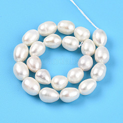 Natural Cultured Freshwater Pearl Beads Strands&nbsp;PEAR-N012-07V-01