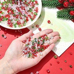 150G Christmas Themed Glass Beads&nbsp;GLAA-YWC0004-05