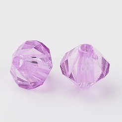 Faceted Bicone Transparent Acrylic Beads&nbsp;LS-DBB6mm-75