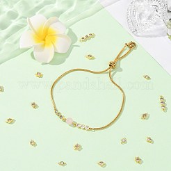20Pcs 5 Styles Brass Pave Clear Cubic Zirconia Links Connector Charms&nbsp;KK-FS0002-05