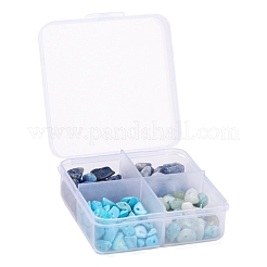 60G 4 Style Natural & Synthetic Gemstone Chip Beads&nbsp;G-FS0001-40