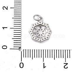 925 Sterling Silver Micro Pave Clear Cubic Zirconia Charms&nbsp;STER-S010-03D-P