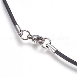 Rubber Cord Necklaces Making&nbsp;MAK-L023-01C