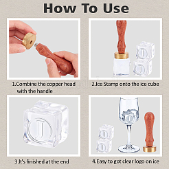 1Pc Golden Tone Brass Stamp Head&nbsp;DIY-CA0006-81E