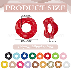 100Pcs Baking Paint Opaque Acrylic Beads&nbsp;OACR-ME0001-29