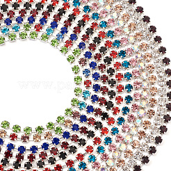 12 Colors Brass Rhinestone Strass Chains&nbsp;CHC-FW0001-01