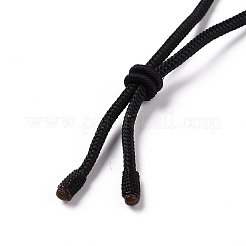 Adjustable Natural Tiger Eye Vortex Pendant Necklace with Nylon Cord for Women&nbsp;NJEW-L171-05C