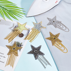 6Pcs 6 Style Star Hotfix Resin Rhinestone(Hot Melt Adhesive On the Back)&nbsp;DIY-PH0006-99