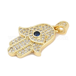 Brass Micro Pave Cubic Zirconia Pendants&nbsp;KK-Q028-64G