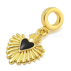 Rack Plating Brass Enamel European Dangle Charms&nbsp;KK-I718-25G-01