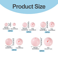 100Pcs 5 Styles Opaque Acrylic Beads&nbsp;MACR-TADJ0001-12G