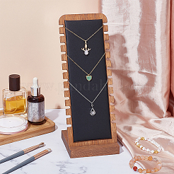 L Shaped Bamboo Pendant Necklace Jewely Display Stands&nbsp;ODIS-WH0078-34A