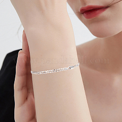 1Pc 925 Sterling Silver Curb Chain Bracelets&nbsp;BJEW-BBC0001-06A