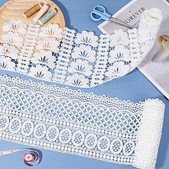 4 Yards 2 Styles Milk Fiber Lace Trim Ribbon&nbsp;OCOR-CY0001-08A