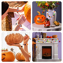 50Pcs Halloween Theme Plating Acrylic Beads&nbsp;OACR-CJ0002-21
