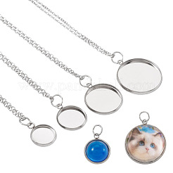 8Pcs 4 Style 304 Stainless Steel Cable Chain Necklace Making&nbsp;NJEW-TAC0053