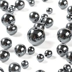 340Pcs 4 Sizes Non-Magnetic Synthetic Hematite Beads Strands&nbsp;G-LS0001-16
