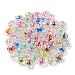 UV Plating Rainbow Iridescent Acrylic Beads&nbsp;X-OACR-A014-03