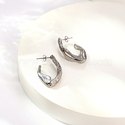 Non-Tarnish 304 Stainless Steel Twist Teardrop Stud Earrings&nbsp;LM6683-2