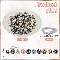 100Pcs 10 Colors Silicone Beads&nbsp;SIL-DR0001-07