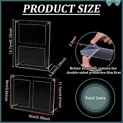 Rectangle Acrylic Display Frame&nbsp;AJEW-WH0752-722B