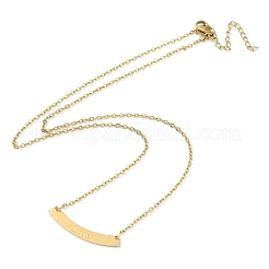 Valentine's Day Rectangle 304 Stainless Steel Pendants Necklaces&nbsp;NJEW-K266-02G