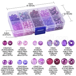 375Pcs 10 Style Round Transparent & Imitation Pearl Acrylic Beads&nbsp;OACR-FS0001-16