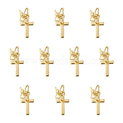 10Pcs Cross Brass Pendants&nbsp;PALLOY-TAC0274