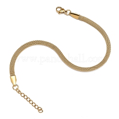 Ion Plating(IP) 304 Stainless Steel Network Chains/Mesh Bracelets Bracelets&nbsp;BJEW-I274-13G