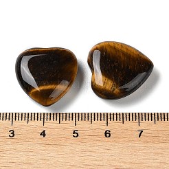 Natural Tiger Eye Heart Palm Stones&nbsp;G-M416-09C