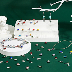 DIY Flat Round Alloy Rhinestone Pendent Decoration Making Kits&nbsp;DIY-FH0008-95