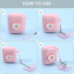 6Pcs 3 Colors Butterfly Acrylic Mobile Straps&nbsp;AJEW-GF0009-11